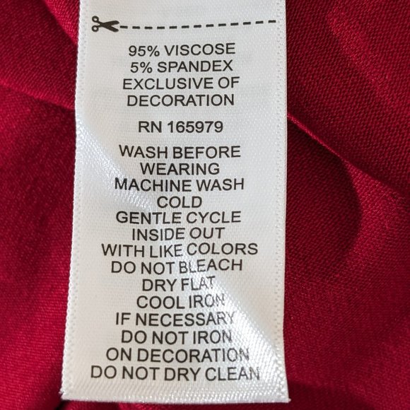 Cupio Women's Shimmery  Red Top Blouse Size 1X NWT - Picture 9 of 9